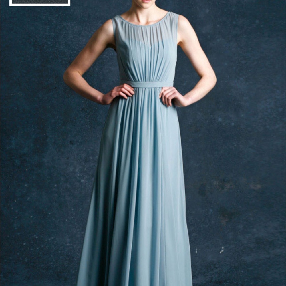 Jenny Yoo Vivienne dress in Storm Luxe Chiffon